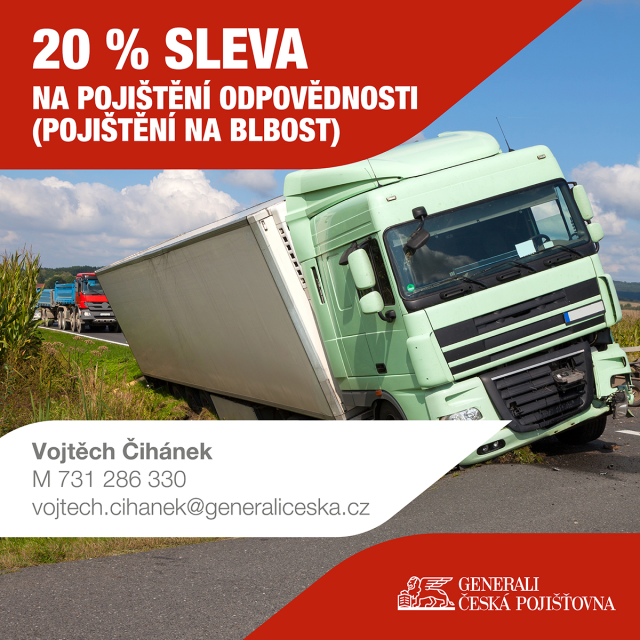 20% sleva na pojištění odpovědnosti